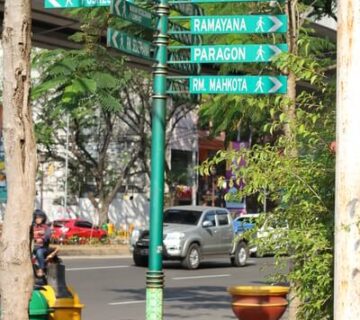 Tiang penunjuk jalan palembang 1