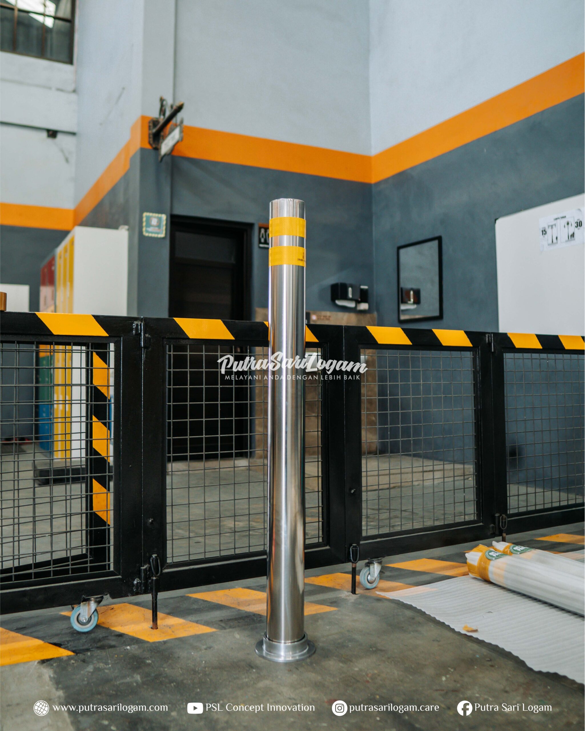 Bollard Stainless Steel Untuk PT. Blue Bird Jakarta