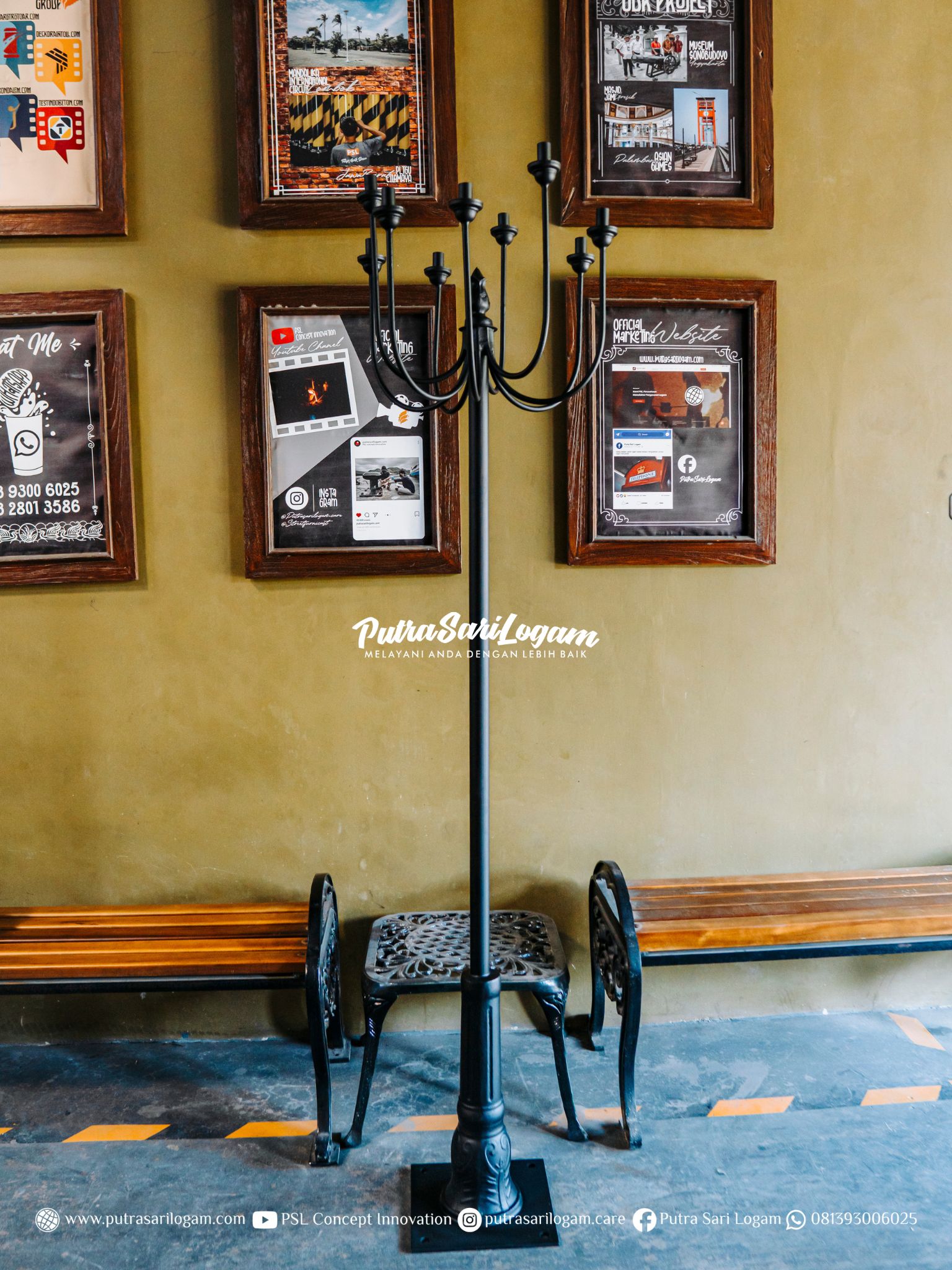 Tiang Lampu Lilin Unique