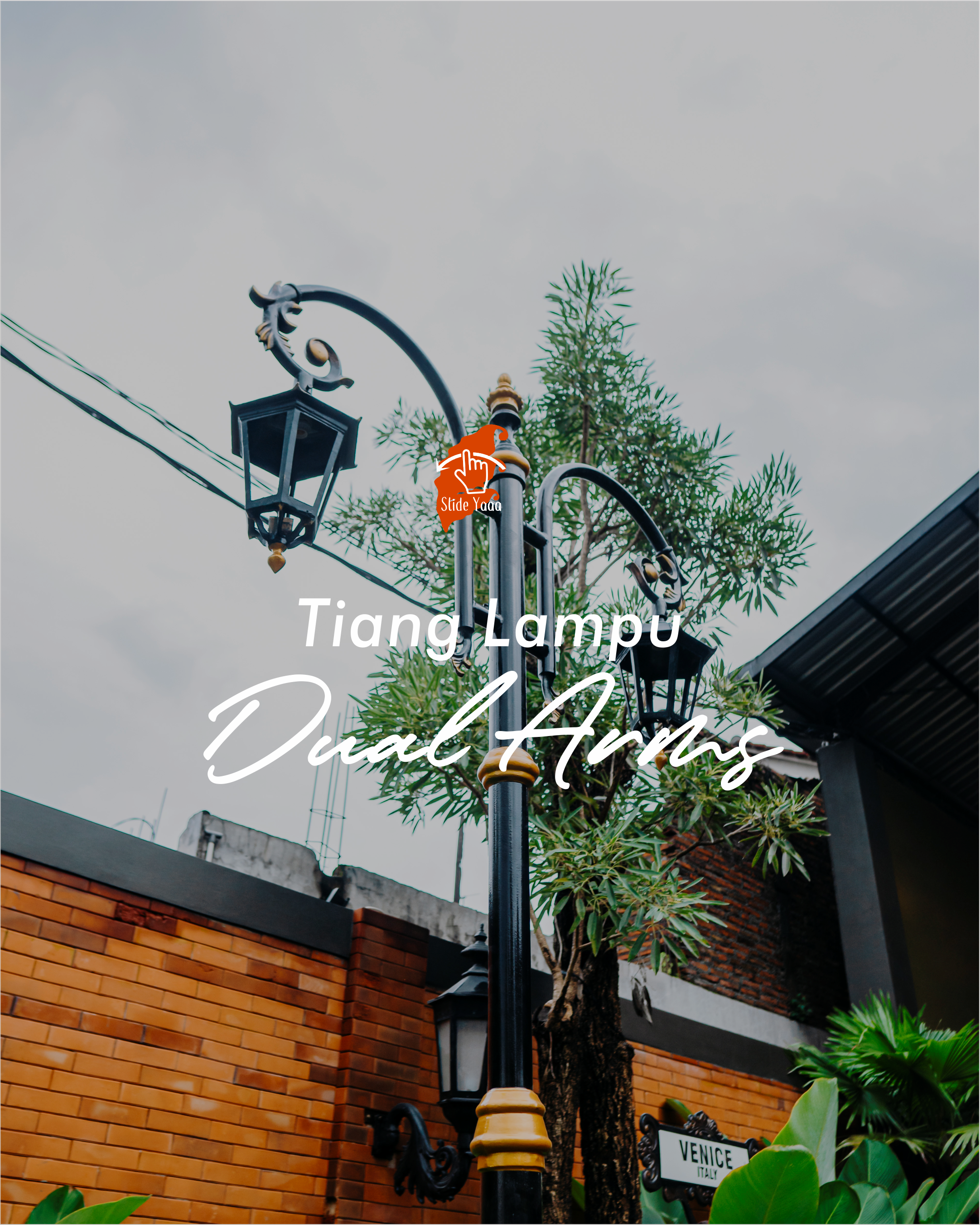 Tiang Lampu Dual Arms Untuk Proyek Kota