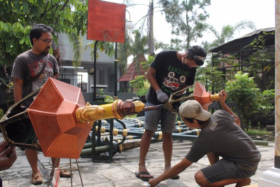 proyek tiang lampu jalan lombok tengah